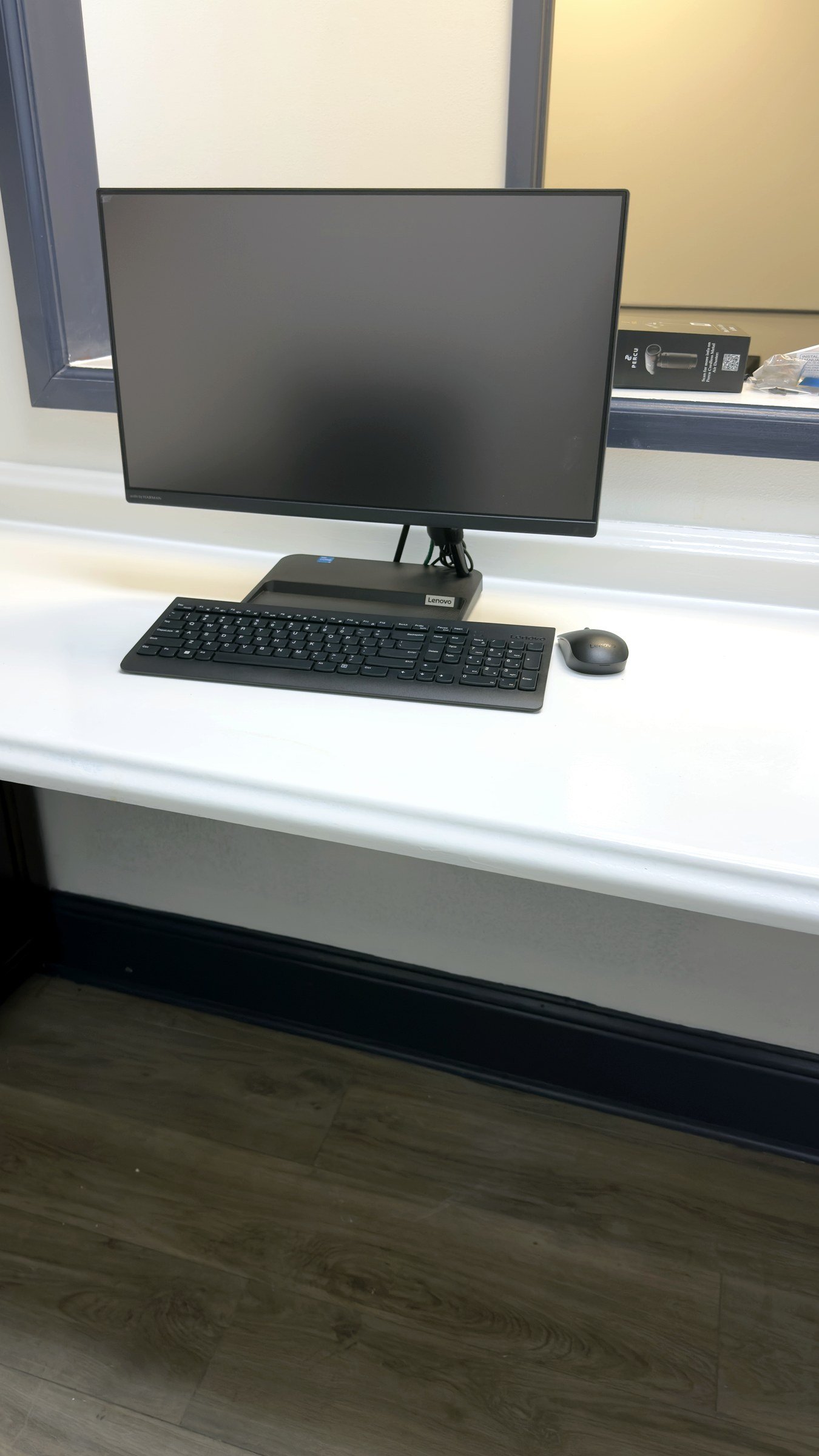 Business workstation prepared for daily operations
